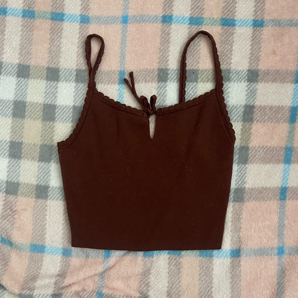 Brown Crop Top